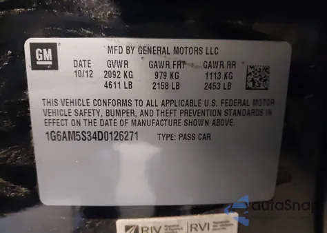 2013 Cadillac Ats Premium из США, поврежденный, VIN 1G6AM5S34D0126271